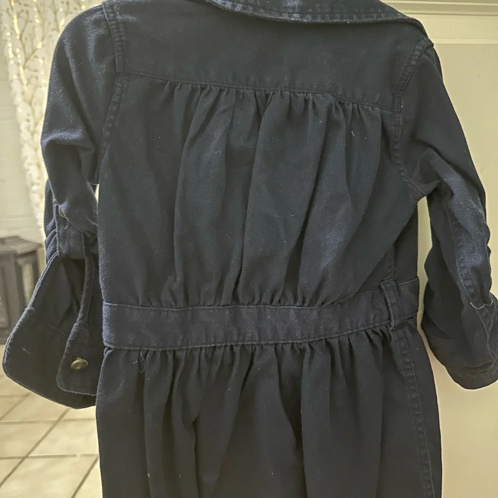 Ralph Lauren Navy Button-Front Denim Jacket Dress